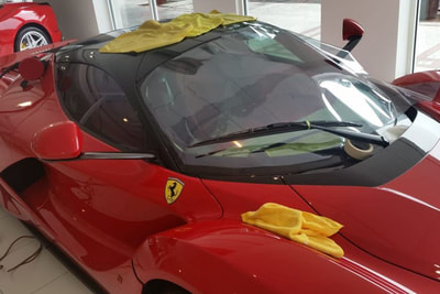 Ferrari receiving a detail